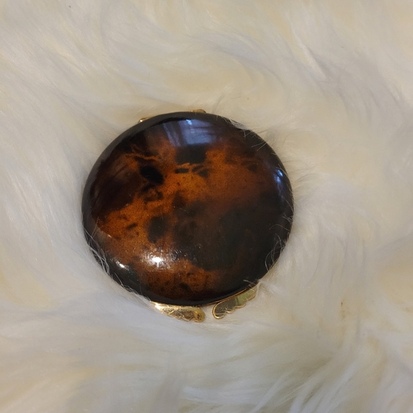 VINTAGE GUCCI GOLD AND TORTOISESHELL COMPACT MIRROR - Picture 6 of 14